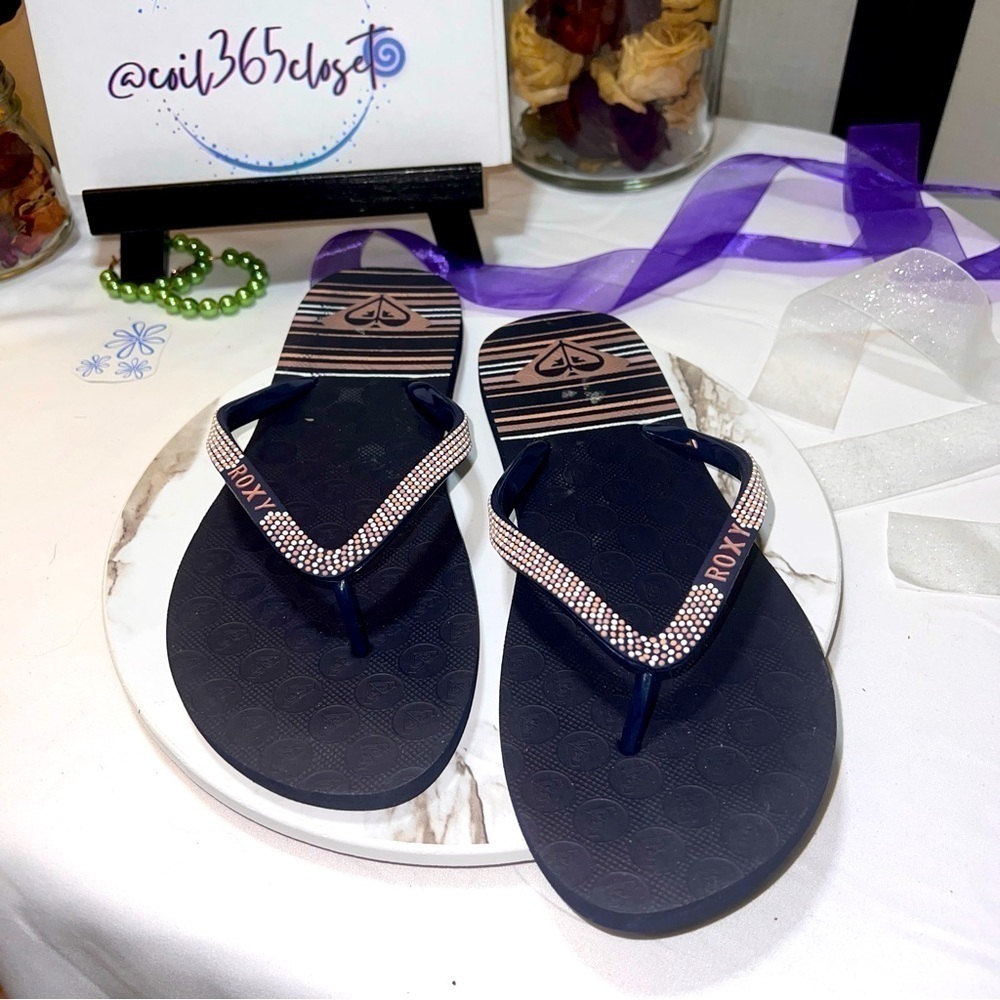 Roxy Blue Flip Flop Thong Sandals Size 9-10